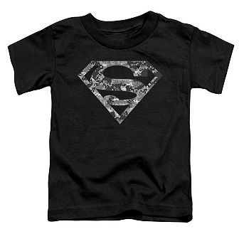 Superman Urban Camo Shield Short Sleeve Toddler T-Shirt