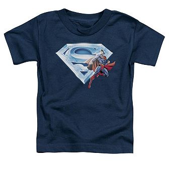Superman Superman & Crystal Logo Short Sleeve Toddler T-Shirt