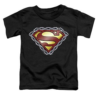 Superman Chained Shield Short Sleeve Toddler T-Shirt