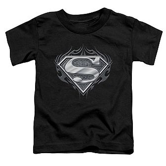 Superman Biker Metal Short Sleeve Toddler T-Shirt
