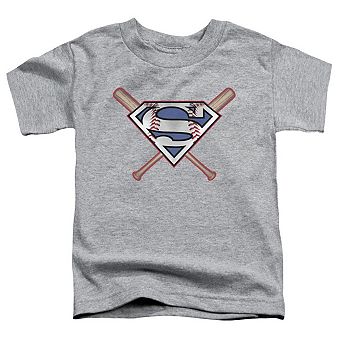 Superman Crossed Bats Short Sleeve Toddler T-Shirt