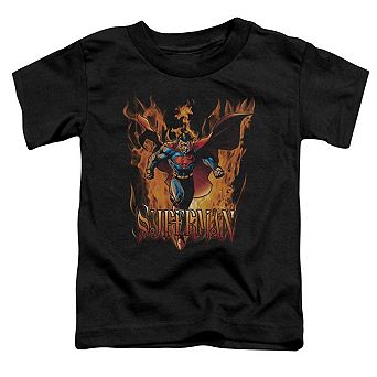 Superman Through The Fire Short Sleeve Toddler T-Shirt