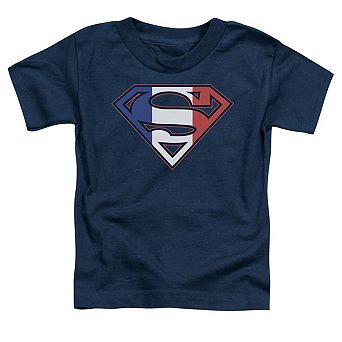 Superman French Shield Short Sleeve Toddler T-Shirt