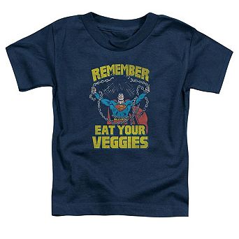 Superman Veggie Power Short Sleeve Toddler T-Shirt