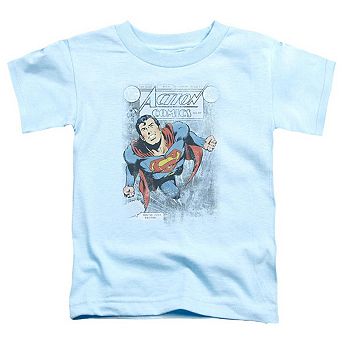 Superman Action 419 Distress Short Sleeve Toddler T-Shirt