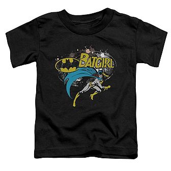 Batman Batgirl Halftone Short Sleeve Toddler T-Shirt