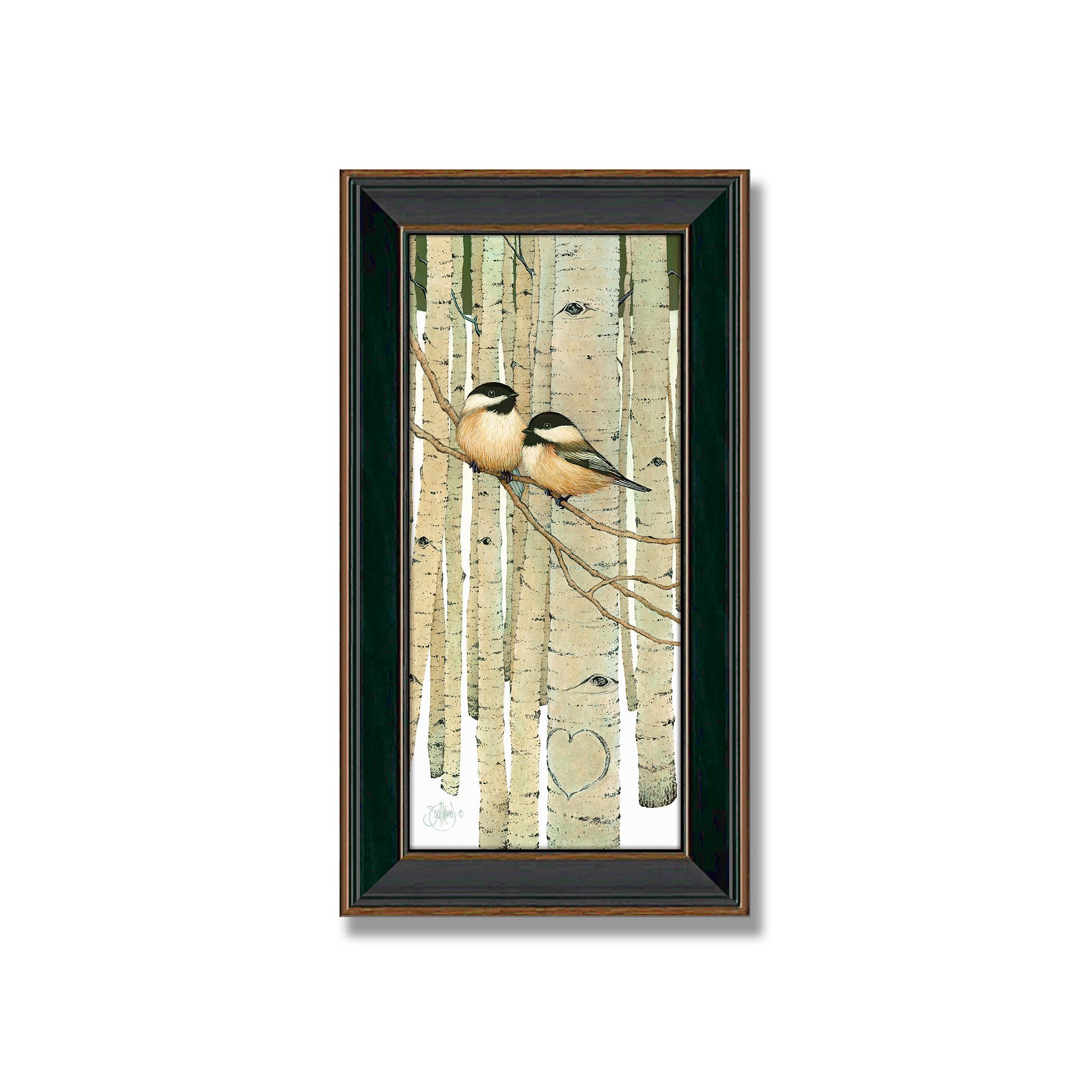 Love Birds Framed Canvas Art, Multicolor