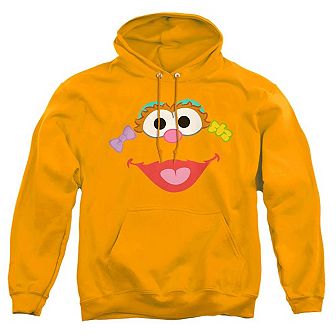 Sesame Street Zoe Face Adult Pull Over Hoodie