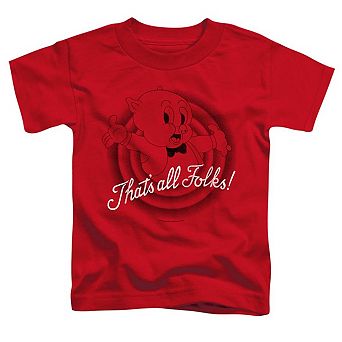 Looney Tunes Thats All Folks Short Sleeve Toddler T-Shirt