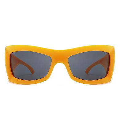 Retro Square Chunky Wrap Around Sunglasses