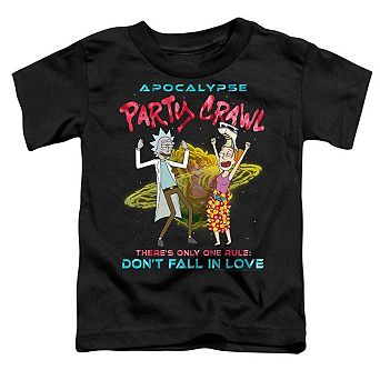 Rick And Morty Apocalypse Party Crawl Short Sleeve Toddler T-Shirt