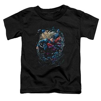 Superman Breaking Space Short Sleeve Toddler T-Shirt