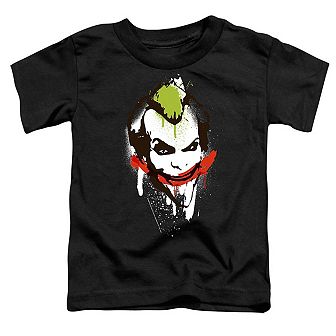 Batman Joker Big Face Short Sleeve Toddler T-Shirt