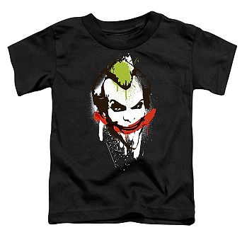 Batman Joker Big Face Short Sleeve Toddler T-Shirt