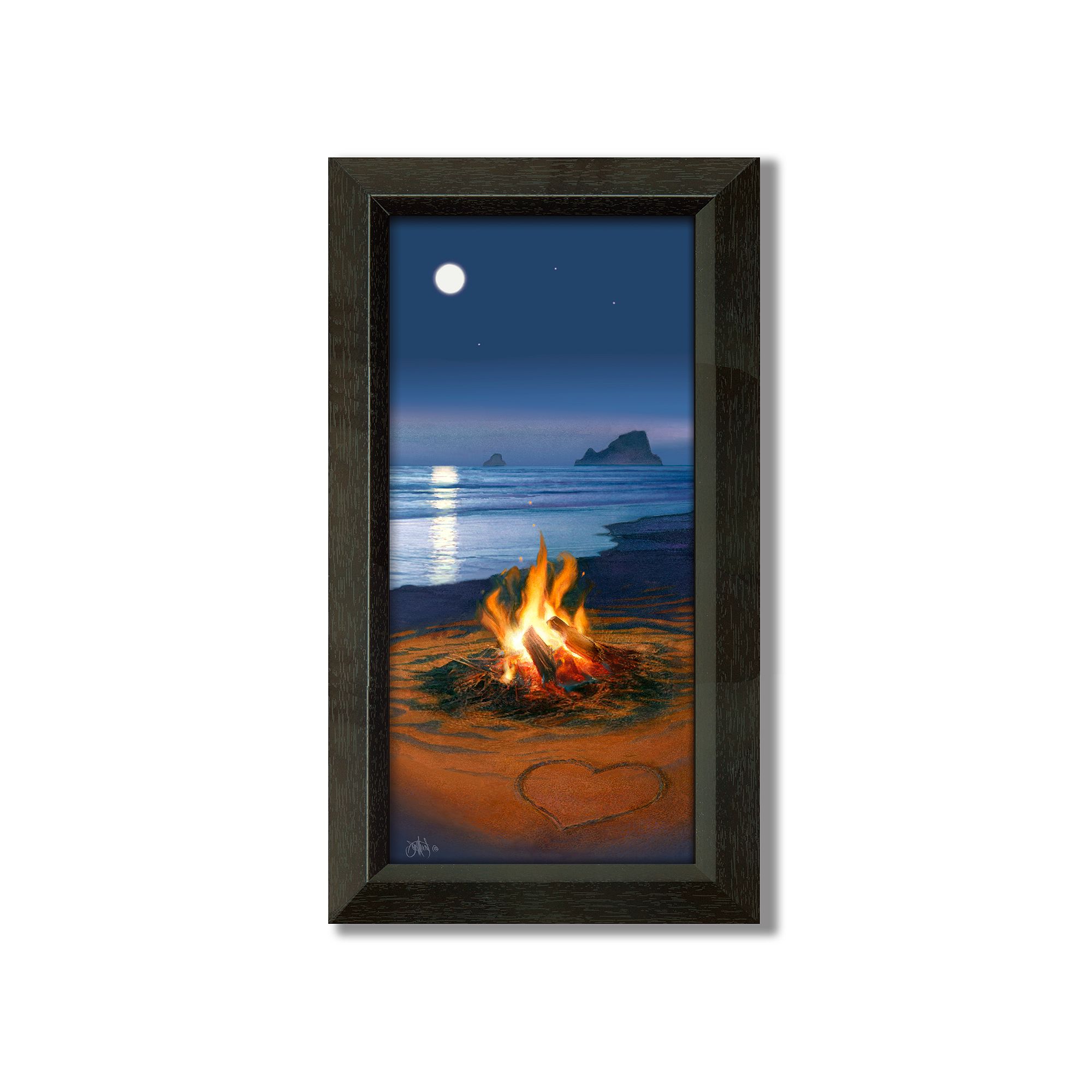 Evening in Paradise Framed Canvas Art, Multicolor