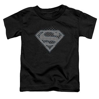 Superman Checkerboard Short Sleeve Toddler T-Shirt