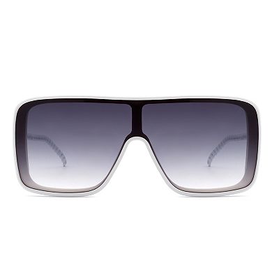 Oversized Retro Square Flat Top Sunglasses