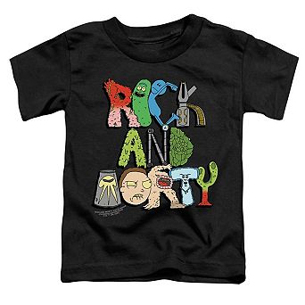 Rick And Morty Illustrated Logo Short Sleeve Toddler T-Shirt