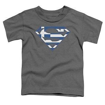 Superman Greek Shield Short Sleeve Toddler T-Shirt