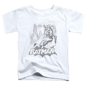 Batman Bat Sketch Short Sleeve Toddler T-Shirt