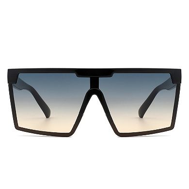 Oversized Retro Square Flat Top Women's Sunglasses