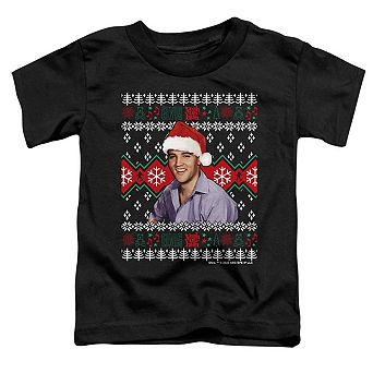 Elvis Ugly Christmashort Sleeveweater Short Sleeve Toddler Tee