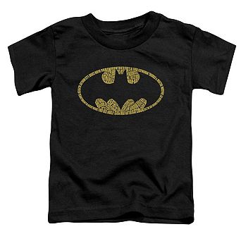 Batman Word Logo Short Sleeve Toddler T-Shirt