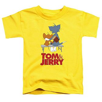 Tom And Jerry Movie Park Bench Short Sleeve Toddler T-Shirt
