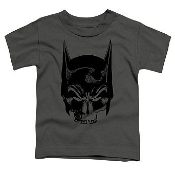 Batman Skull On Gray Short Sleeve Toddler T-Shirt