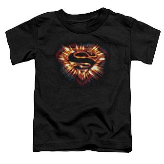 Superman Space Burst Shield Short Sleeve Toddler T-Shirt