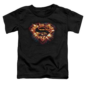 Superman Space Burst Shield Short Sleeve Toddler T-Shirt
