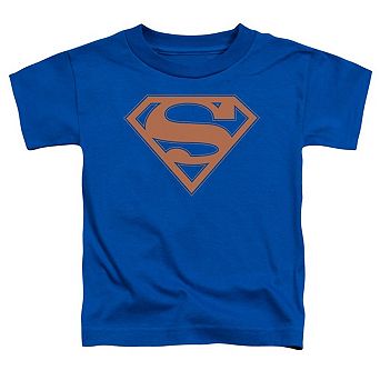 Superman Blue & Orange Shield Short Sleeve Toddler T-Shirt