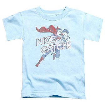 Superman Nice Catch Short Sleeve Toddler T-Shirt