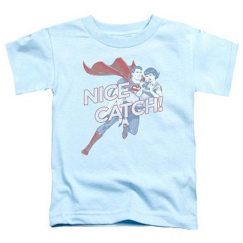 Superman Nice Catch Short Sleeve Toddler T-Shirt
