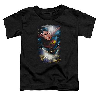 Superman In The Sky Short Sleeve Toddler T-Shirt