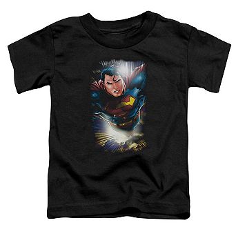 Superman In The Sky Short Sleeve Toddler T-Shirt