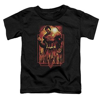 Superman Metropolis Deco Short Sleeve Toddler T-Shirt