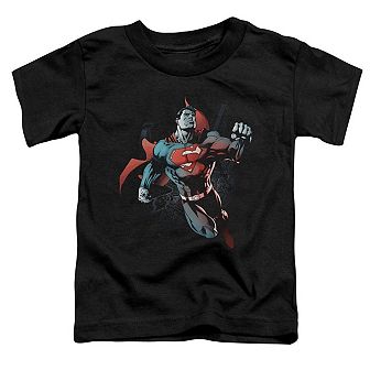 Superman Up In The Sky Short Sleeve Toddler T-Shirt