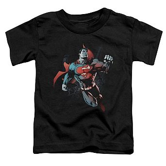 Superman Up In The Sky Short Sleeve Toddler T-Shirt