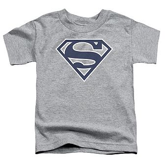 Superman Navy & White Shield Short Sleeve Toddler T-Shirt