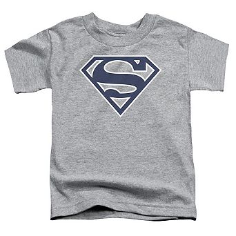 Superman Navy & White Shield Short Sleeve Toddler T-Shirt
