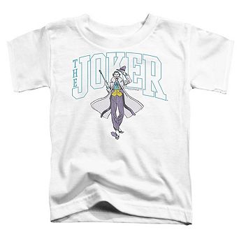 Batman Joker Varsity On White Short Sleeve Toddler T-Shirt