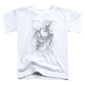 Superman Exploding Space Sketch Short Sleeve Toddler T-Shirt