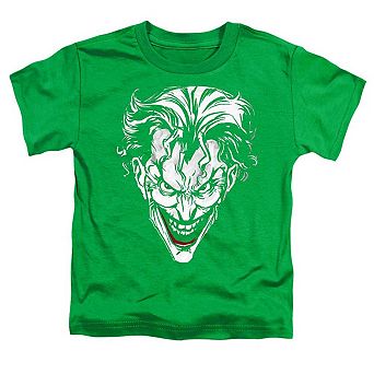 Batman Joker Red On Green Short Sleeve Toddler T-Shirt