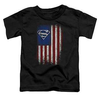 Superman Old Glory Shield Short Sleeve Toddler T-Shirt