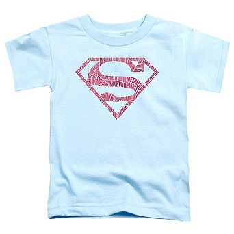 Superman Word Shield Short Sleeve Toddler T-Shirt