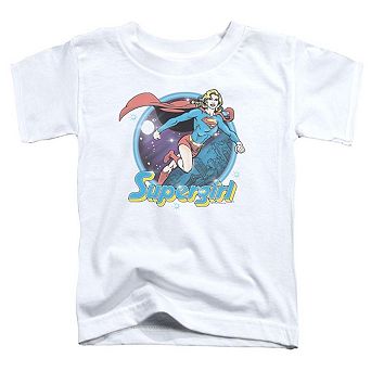 Superman Supergirl Airbrush Short Sleeve Toddler T-Shirt