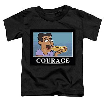 Rick And Morty Courage Poster Short Sleeve Toddler T-Shirt