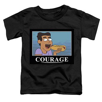 Rick And Morty Courage Poster Short Sleeve Toddler T-Shirt