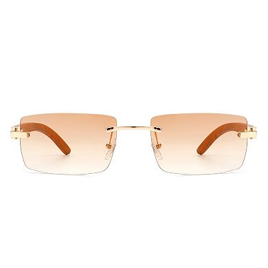Rimless Retro Tinted Frameless Sunglasses